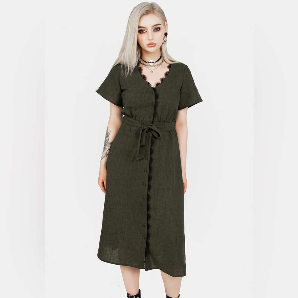 NWT Disturbia Ava Angel Sleeve Midi Dress US 2 / UK 6 - Picture 5 of 8